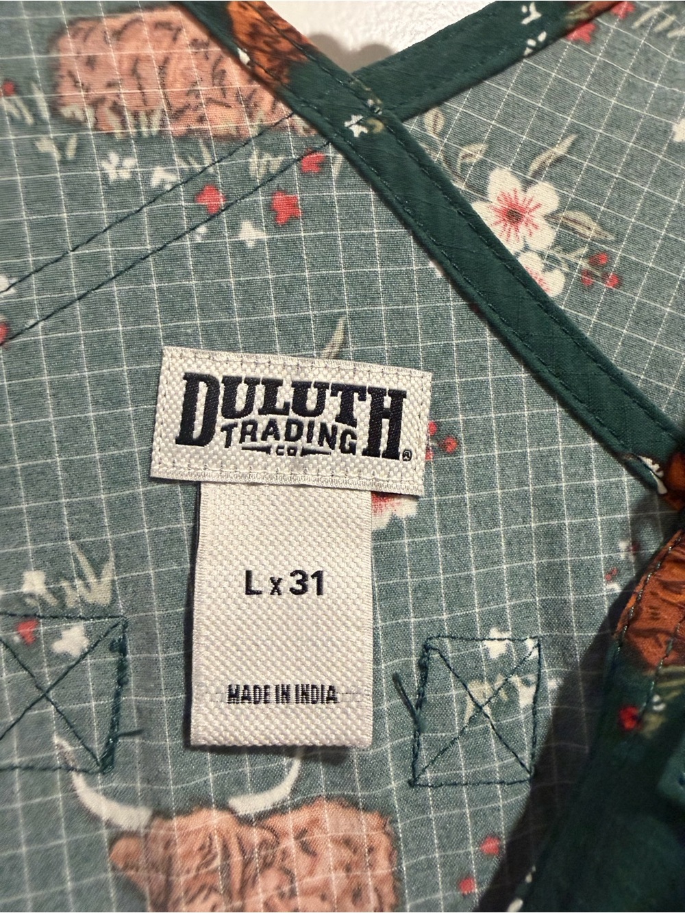 Duluth Trading Co  Floral & Highland Cow Overalls - Picture 5 of 8